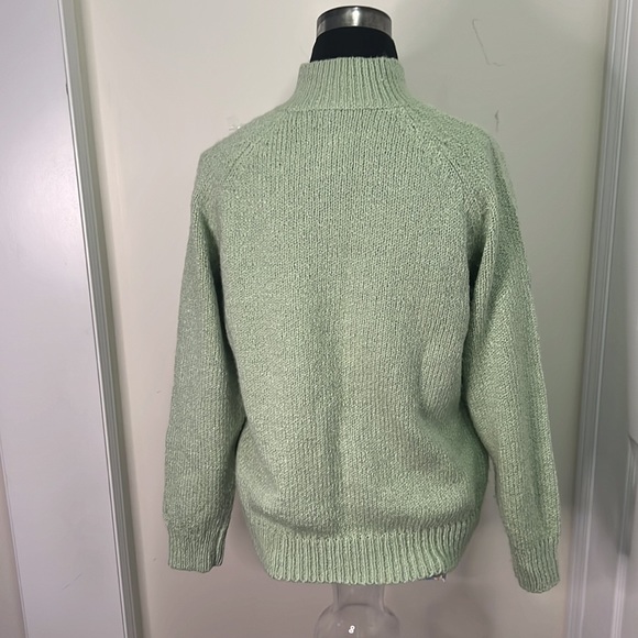 Karen Scott Chic Cable Knit Sage Green Sweater Size Small - Picture 15 of 16